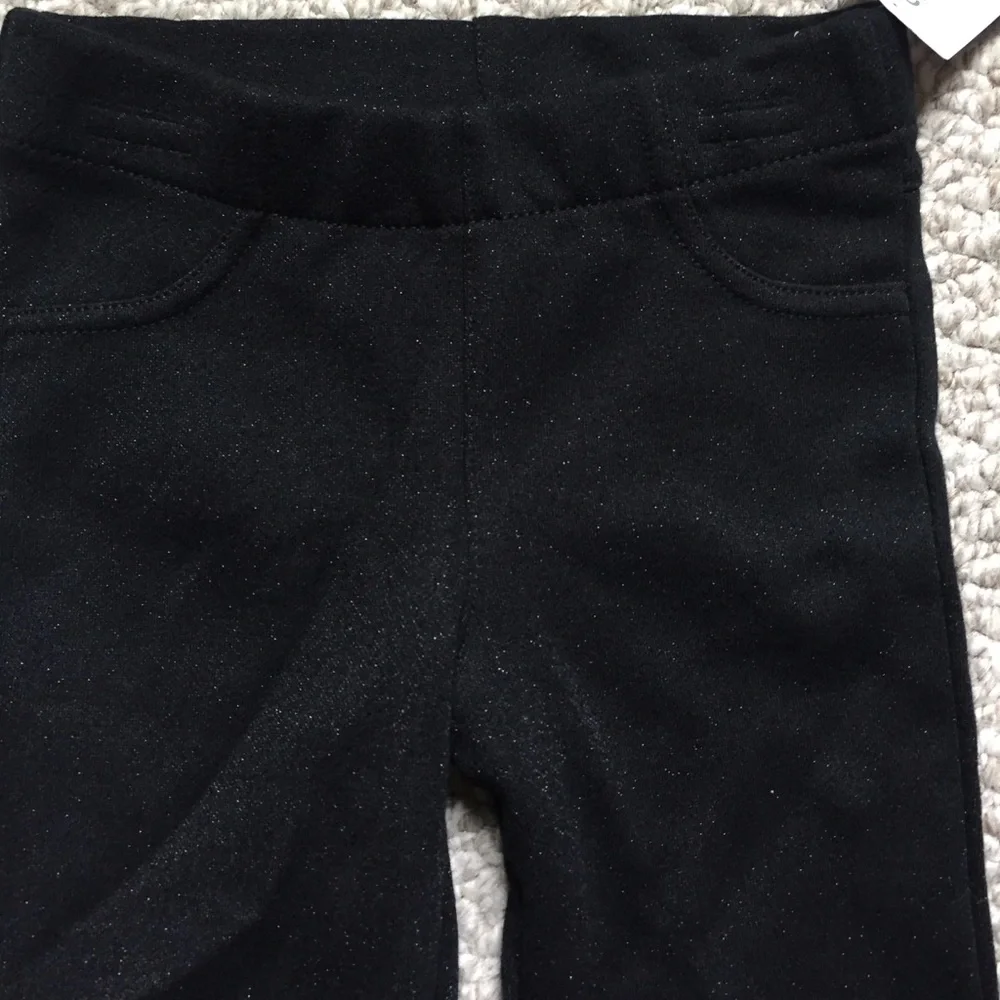 Carters Girls‎ Black Sparkle Jeggings Size 4T NWT